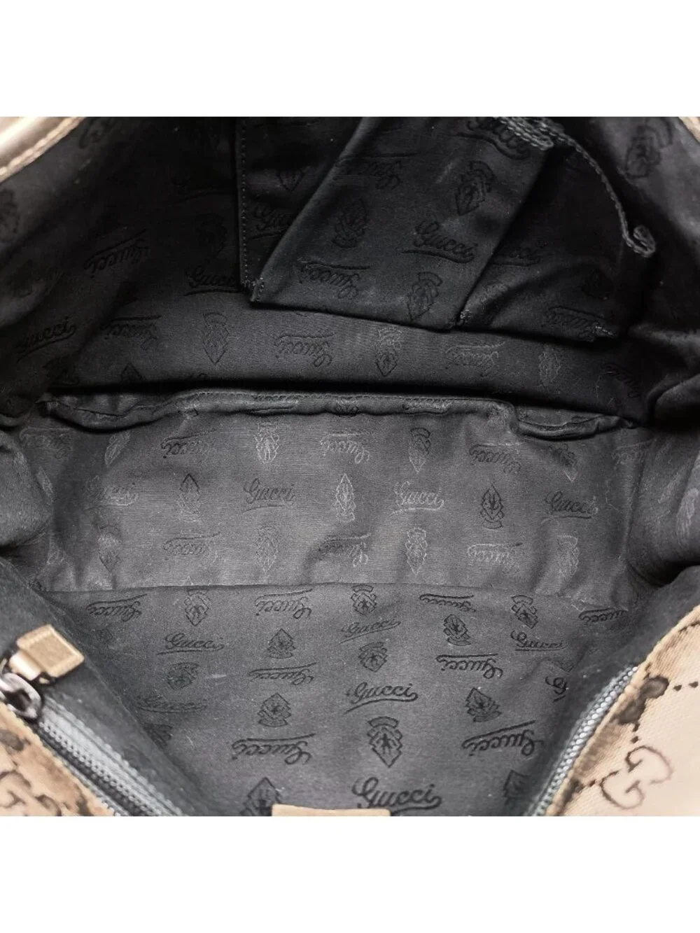 Gucci GG Plus Messenger Gold Leather